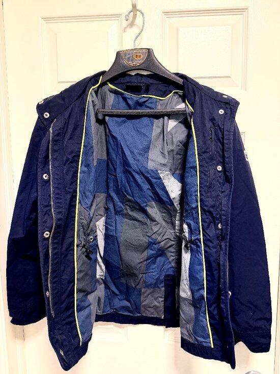MINI Cooper Utility Field Jacket Women’s L Navy Neon Hood